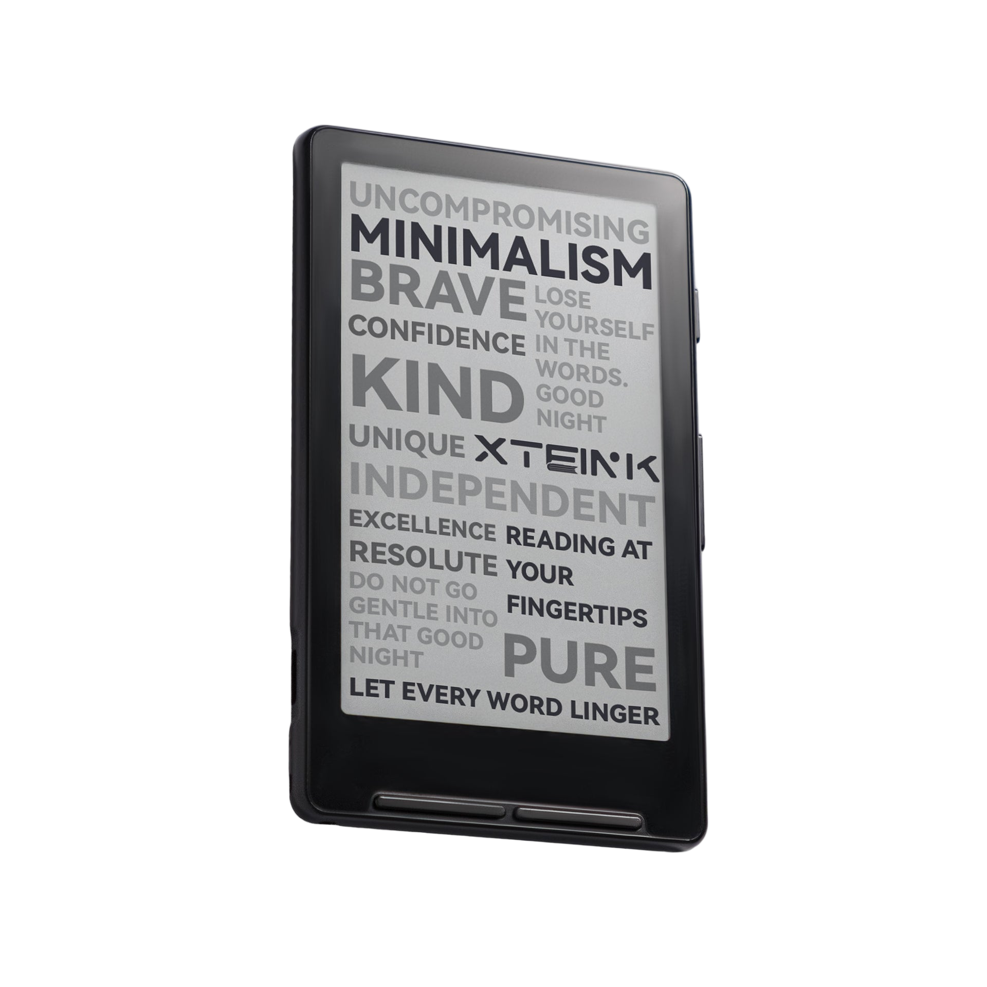 Xteink X4 — Máy đọc sách E-Ink 4.3 inch, khung đen, thiết kế floating